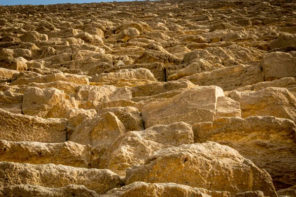 Detalje Stenkonstruktionen Pyramiderne Giza Kairo Egypten - Stock-foto