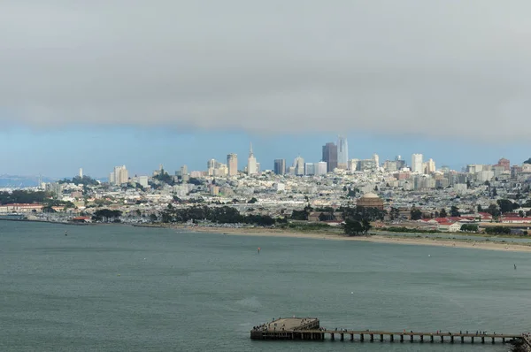 Kilátás San Franciscóra Golden Gate Hídról — Stock Fotó