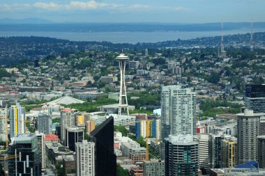 Seattle Şehir Merkezi 'nin Muhteşem Manzarası