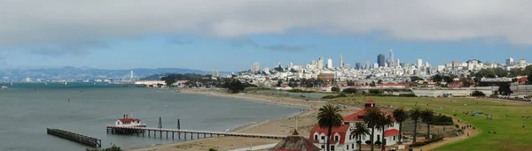 Πανόραμα Άποψη Του Σαν Φρανσίσκο Από Crissy Πεδίο — Φωτογραφία Αρχείου
