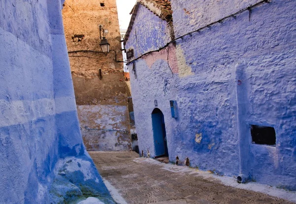 Hermosa Vista Plaza Ciudad Azul Chefchaouen Perla Azul Marruecos —  Fotos de Stock