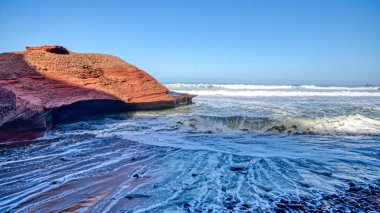 Legzira Beach batı Fas okyanus kıyısında, orada güzel kemerler vardır