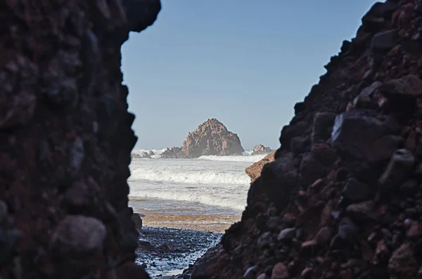 Legzira Beach Está Costa Oceânica Oeste Marrocos Belos Arcos — Fotografia de Stock