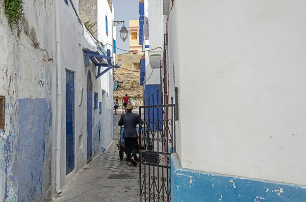 Hagyományos Fehér Berber Házak Asilah Marokkó Asilah Egy Város Észak — Stock Fotó