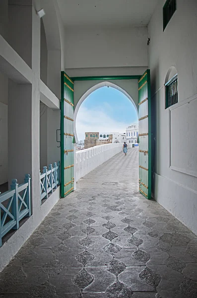 Puerta Madera Tallada Estilo Marroquí — Foto de Stock