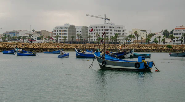 Hagyományos Hajók Ősi Medina Asilah Marokkó — Stock Fotó