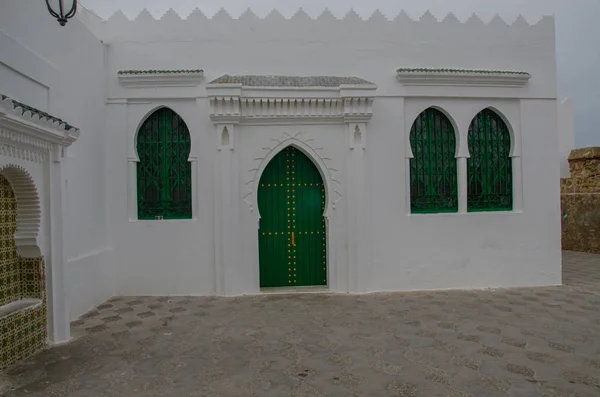 Casas Bereberes Blancas Tradicionales Asilah Marruecos Asilah Una Ciudad Norte — Foto de Stock