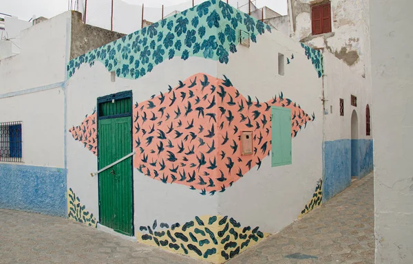 Casas Bereberes Blancas Tradicionales Asilah Marruecos Asilah Una Ciudad Norte — Foto de Stock