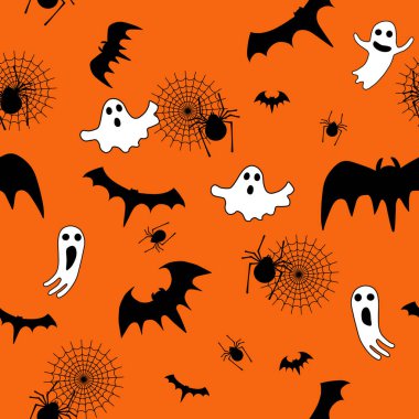 Korkunç cadılar bayramı gözleri siyah bir arka plana karşı kusursuz tekrarlanan desen.