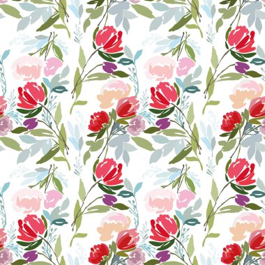 Beyaz bir arka planda Peonies