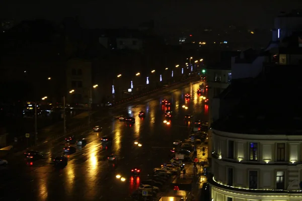 Ночной Город Москва — стоковое фото