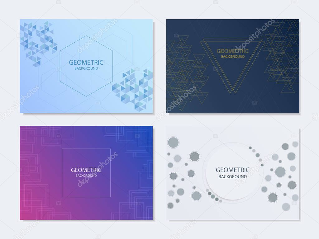 Abstract geometric background gradient bundle