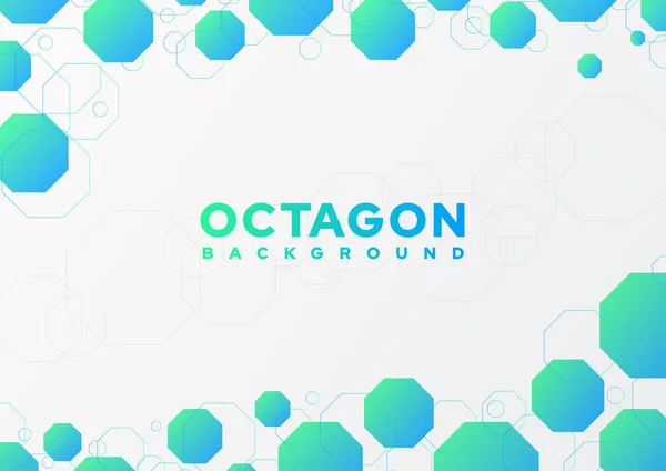 Oktagon abstrakten Hintergrund modernes Design und minimalen Stil — Stockvektor