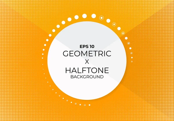Geometric cut background modern style halftone design — Stock Vector