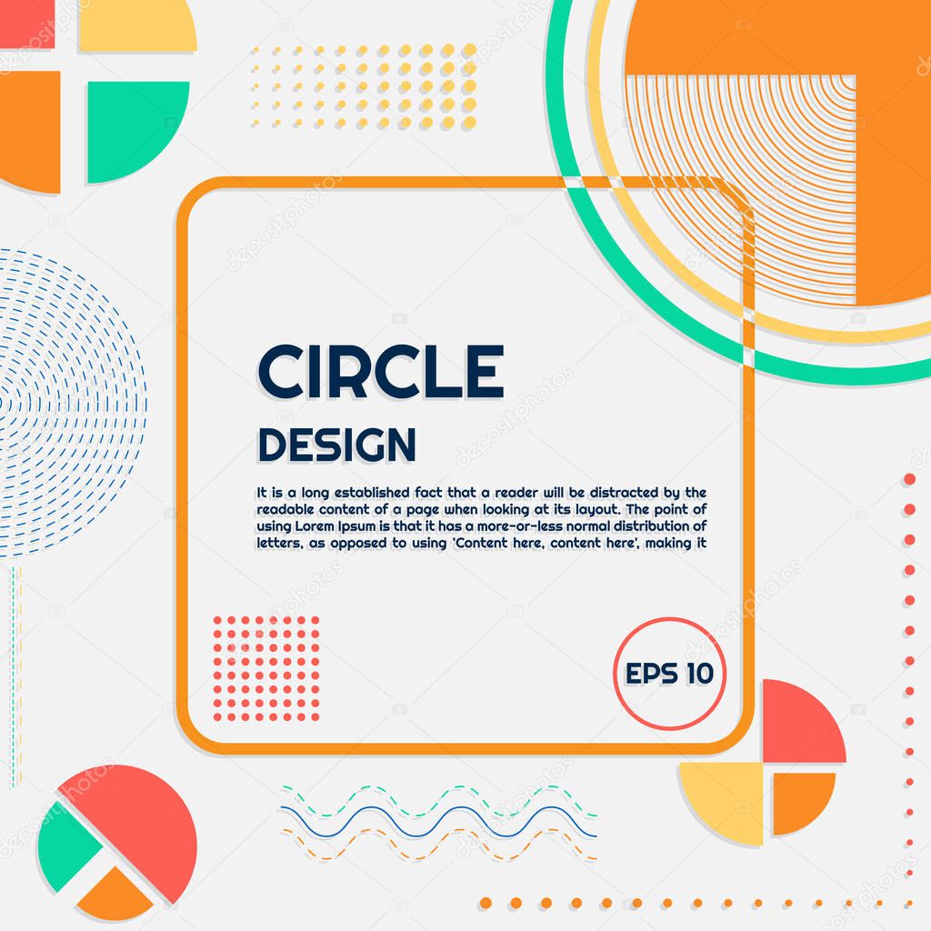 Circle background modern shape and line style halftone