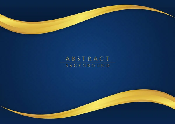 Vloeibare Luxe Goud Metallic Golfvorm Abstracte Achtergrond Vectorillustratie — Stockvector