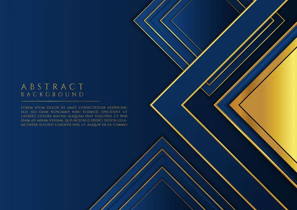 Abstract Goud Metallic Vierkante Vorm Design Luxe Concept Met Ruimte — Stockvector