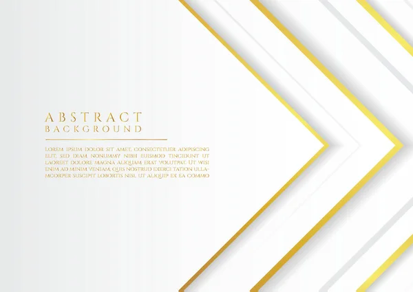 Línea Abstracta Color Dorado Metálico Diseño Capa Superpuesta Fondo Blanco — Vector de stock