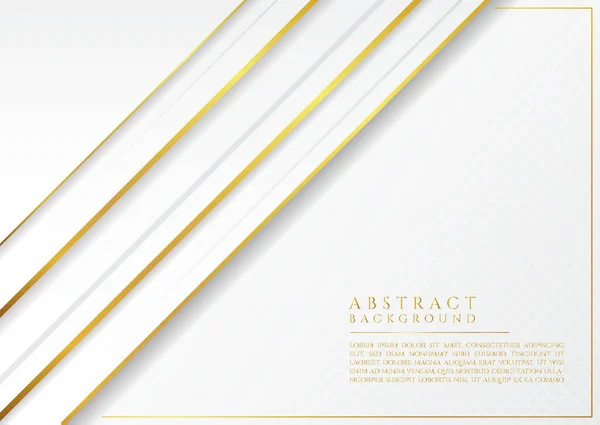 Superposición Capa Diseño Lujo Blanco Oro Concepto Con Espacio Para — Vector de stock