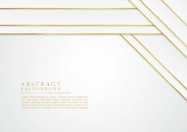 Lujo Blanco Oro Capa Superpuesta Desgin Con Espacio Para Contenido — Vector de stock