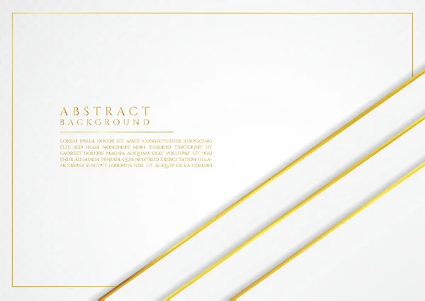 ホワイトの重ね合わせ層のデザインパターン背景金金属フレームとスペース ベクターイラスト — ストックベクタ