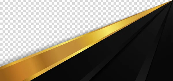 Abstraktní Luxusní Design Zlaté Metalické Černé Překrývající Vrstvy Prostorem Pro — Stockový vektor