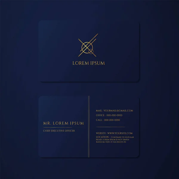 Lyx Visitkort Guld Premium Design Modern Stil Vektor Illustration — Stock vektor