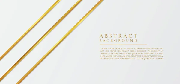 Moderne Witte Abstracte Achtergrond Luxe Design Lijn Goud Stijl Met — Stockvector