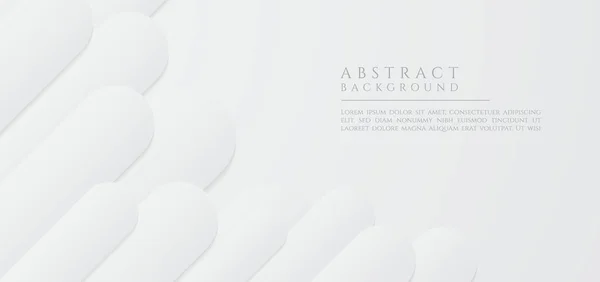 Forme Géométrique Chevauchement Couche Vague Style Concept Blanc Minimal Illustration — Image vectorielle