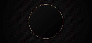 Çember çerçeve tasarımı lüks tasarım modern siyah fon. vektör illüstrasyonu.