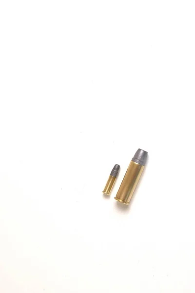Two Lead Nose Bullets Left Side Other Magnum Works Metaphor — Stockfoto