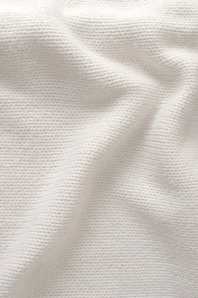 Jersey Lana Blanca Detalle Textura Cerca — Foto de Stock