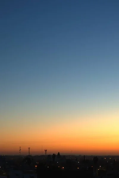 Πρωινός Ουρανός Πάνω Από Τον Μεντόζα Στην Αργεντινή Μόλις Λίγα — Φωτογραφία Αρχείου