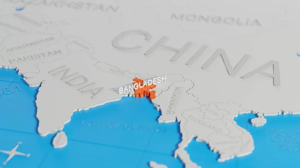 방글라데시는 단순화 지도를 디지털 렌더링 — 스톡 사진
