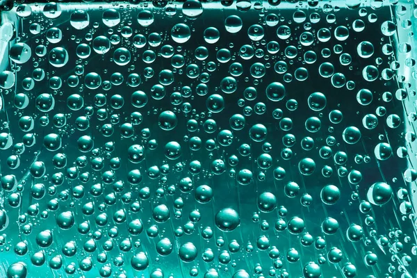 Gotas Chuva Cor Malaquita Caem Fundo Uma Janela Aberta Fantasia — Fotografia de Stock