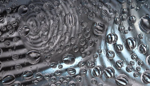 Remolino Las Gotas Agua Rayas Giran Diferentes Direcciones Sobre Fondo —  Fotos de Stock