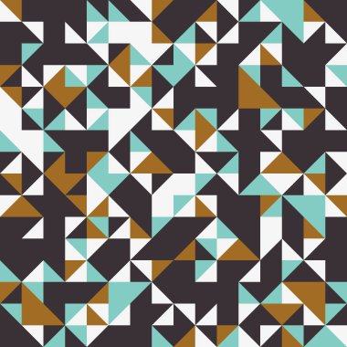 çok renkli üçgenler kahverengi zemin üzerinde zikzaklar