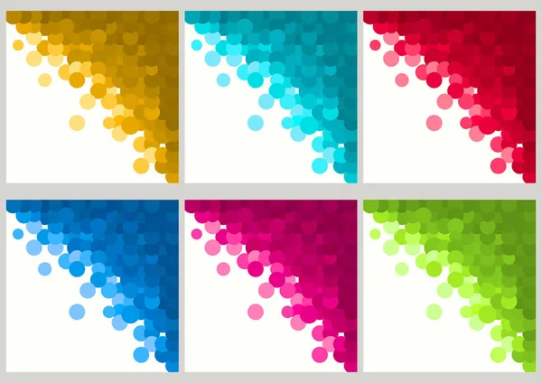 Multicolored Geometric Figures Circles Grid Squares — Stock Vector