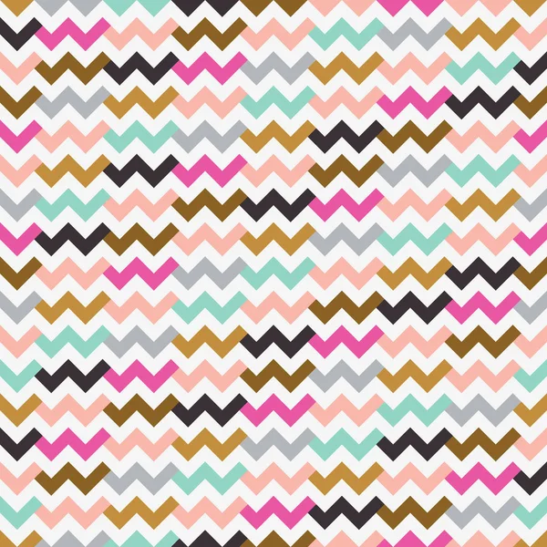Lignes Multicolores Zigzags Isolés Sur Fond Blanc — Image vectorielle