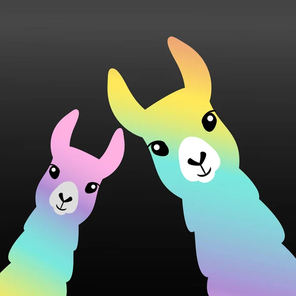 Llama Alpaca Ilustrație Vectorială — Vector de stoc