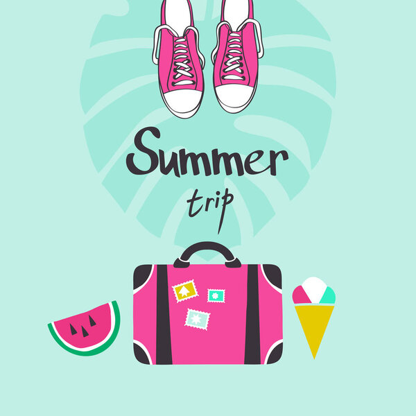 Summer trip vector illustration