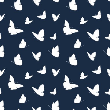 Uçan Kelebek seamless modeli. Vektör arka plan illüstrasyon 