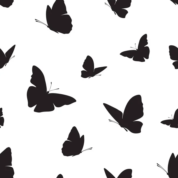 Летающая Бабочка Бесшовная Модель Векторная Фоновая Иллюстрация — стоковый вектор