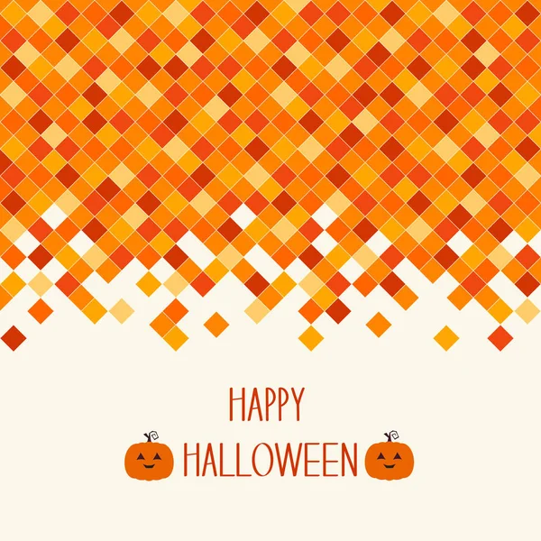 Orange Red Geometrical Halloween Banner Pumpkins — Stock Vector