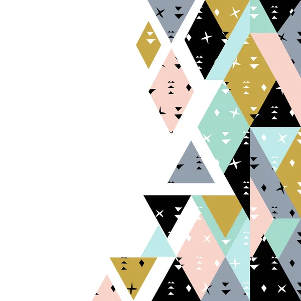 Achtergrond Van Geometrische Vormen Kleurrijke Mozaïek Patroon — Stockvector