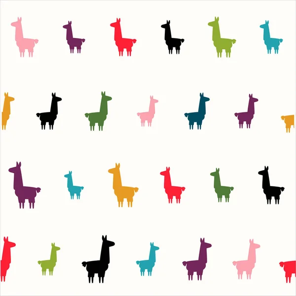 Abstrait Modèle Sans Couture Avec Des Lamas — Image vectorielle