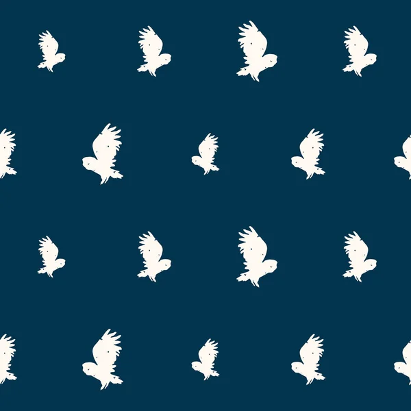 Aves Sem Costura Padrão Ilustração Vetorial — Vetor de Stock