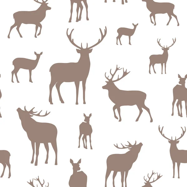 Motif Sans Couture Cerf Illustration Vectorielle — Image vectorielle