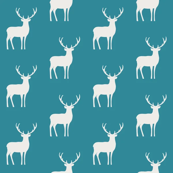 Motif Sans Couture Cerf Bleu Illustration Vectorielle — Image vectorielle