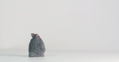 Paris, Fransa 'da 7 / 9 / 19 plakalı Totoro Figürünün izole edilmiş hali.